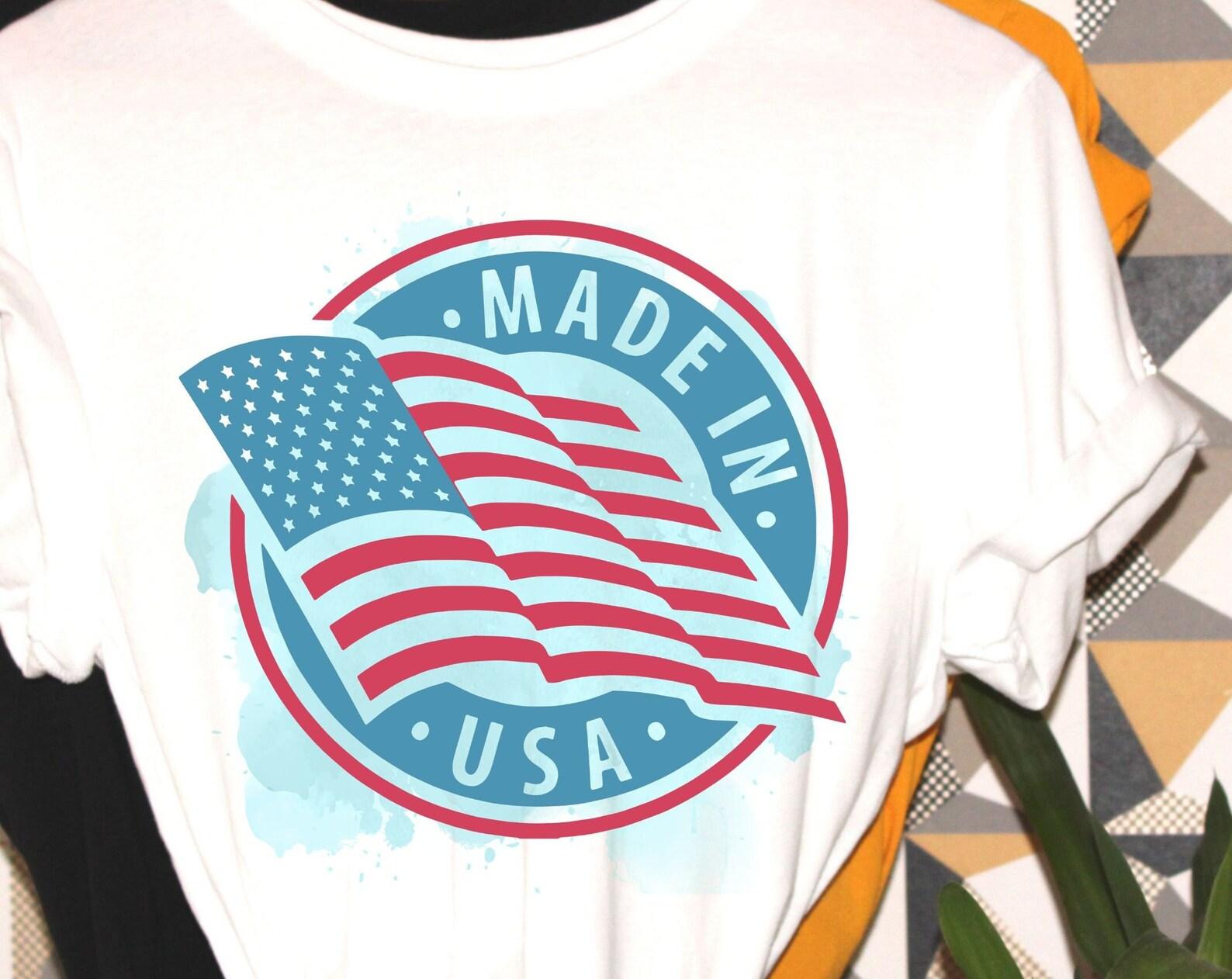 Made in USA, patriotic tshirt, patriotic shirt, Made in America, fun patriotic tshirt, great patriotic gift S