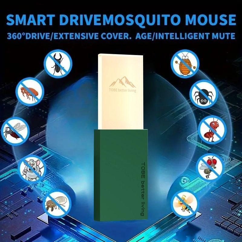 LED Night Lights USB Ultrasonic Mosquito Repellent Portable For Hotel Kitchen Office Intelligent Variable Frequency Mite Removal