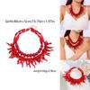 Geometrische Halskette aus roter Koralle für Damen Sommer Modeschmuck