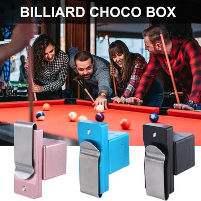 Billiard Chalk Holder with Fixed Clip Magnetic Billiard Cue Chalk Box Magnetic Snooker Belt Clip Chalk Holder Enduring