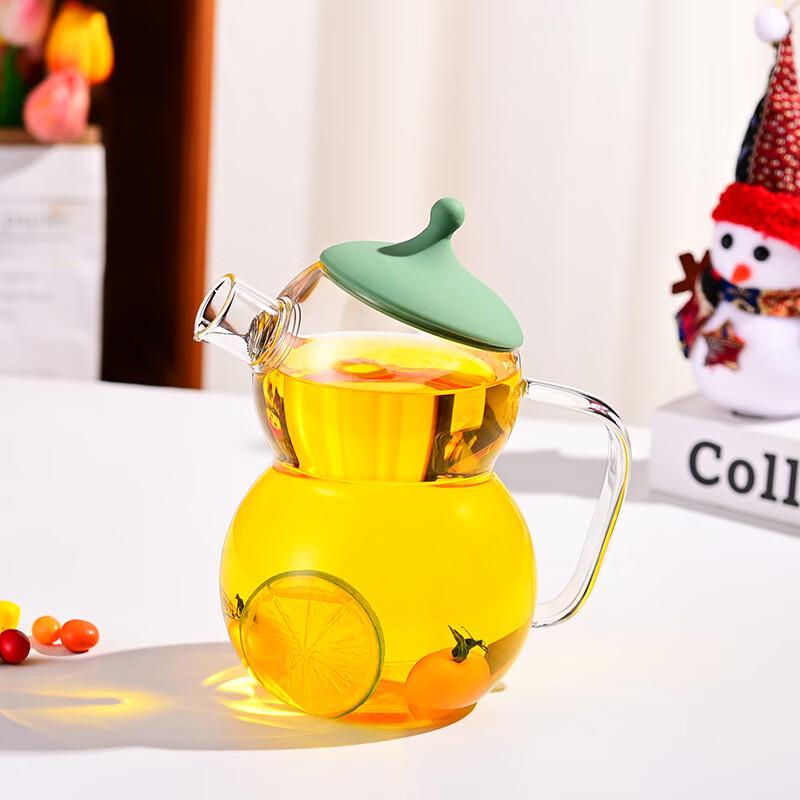 Chaxun Heat-Resistant Snowman Glass Pitcher