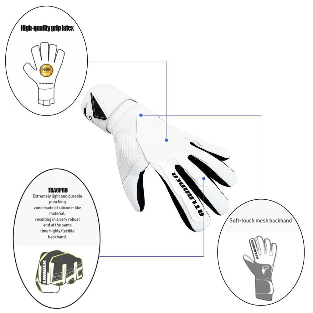 Goalkeeper Gloves Latex Football Wrist Strap Kids Adults Anti-Slip Protection Soccer Strong Grip Match Training Goalie Glove