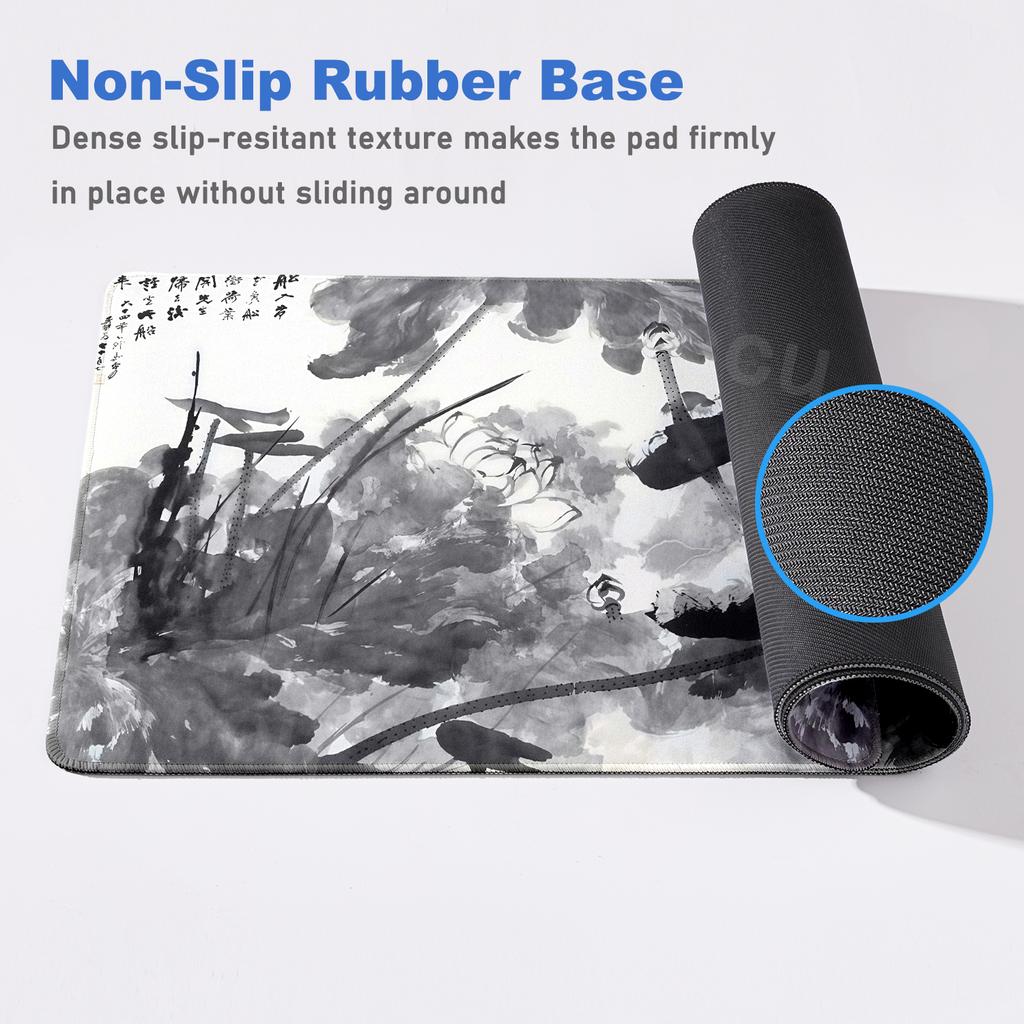 Ink Painting Landscape Mouse Pad Gaming Mousepad XXL Lotus Mouse Mat Office Natural Rubber Soft Mice Pads Desk Accessories Rug