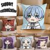 Anime ChibiS of FFrieren Square Sofa Pillow Cover Solid Color Living Room Home Decor Cushion Case