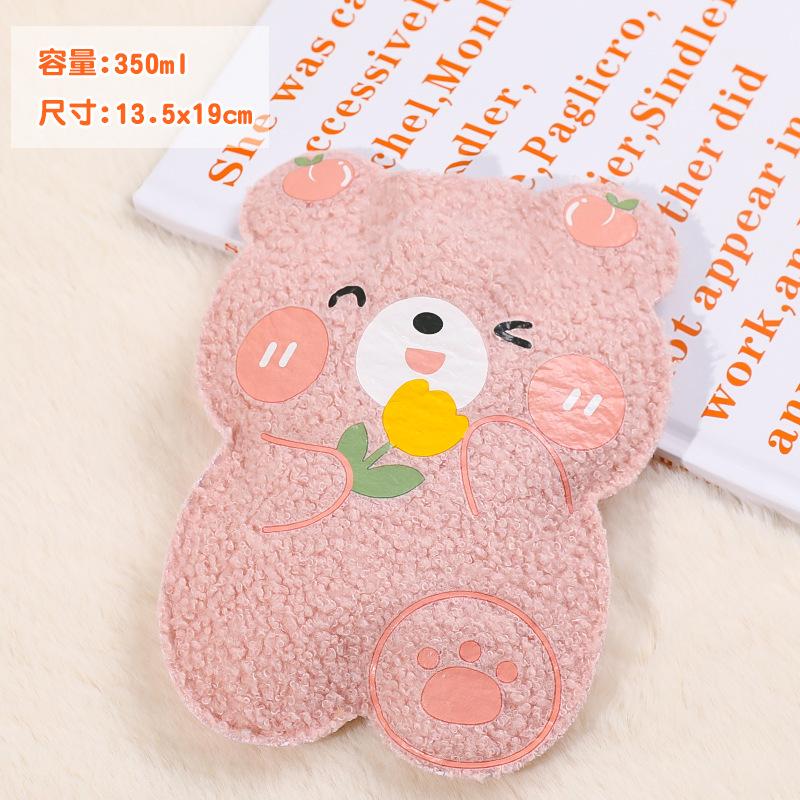 Winter Cartoon Plush Bear Hot Water Bottle Filled with Teddy Plush Small Portable Student Hand Warmers Cute Warm Water Bag