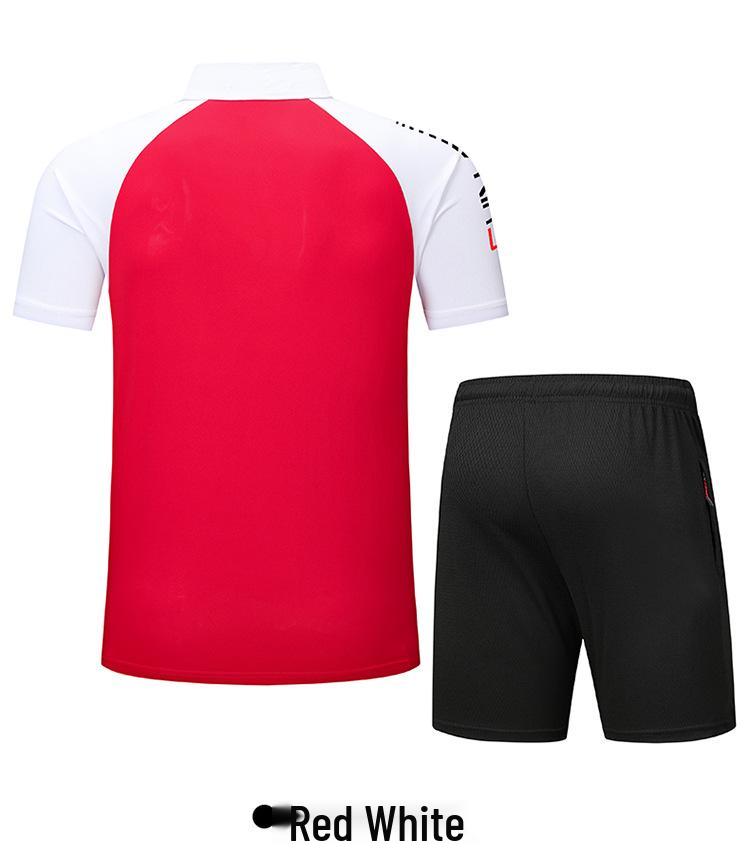 Quick-Dry Sports Short Sleeve Set: Casual Zipper for Table Tennis, Swimming, Martial Arts Coaching