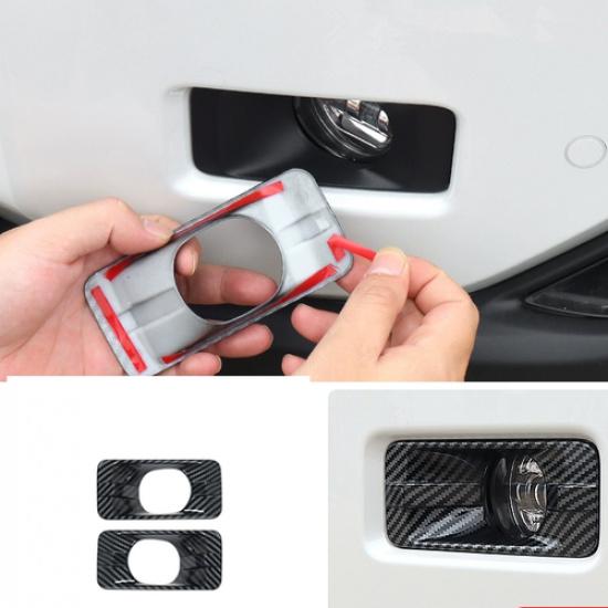 Carbon Fiber Front Fog Light Lamp Trim for Toyota Land Cruiser 2024 2025