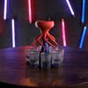 Octopus-Shaped Beverage Dispenser with Multiple Cup Holders Plastic Stand for Party Drinks Serving and Organization