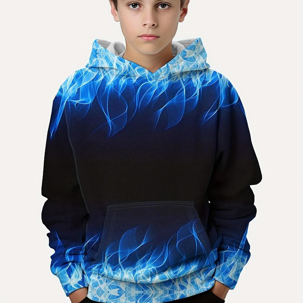 Pullover für Mädchen mit Cartoon-Meerjungfrauen-Print, langärmelig, trendig, süß, mit Kapuze, Oberteile, Kinder, Herbst/Winter, Kleidung, Geschenke