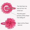 6Pcs Cute Chiffon Flower Slip Bangs Hair Clip, Princess Hair Accessory, Suitable for Girls Daily Use, Ideal Choice As a Gift