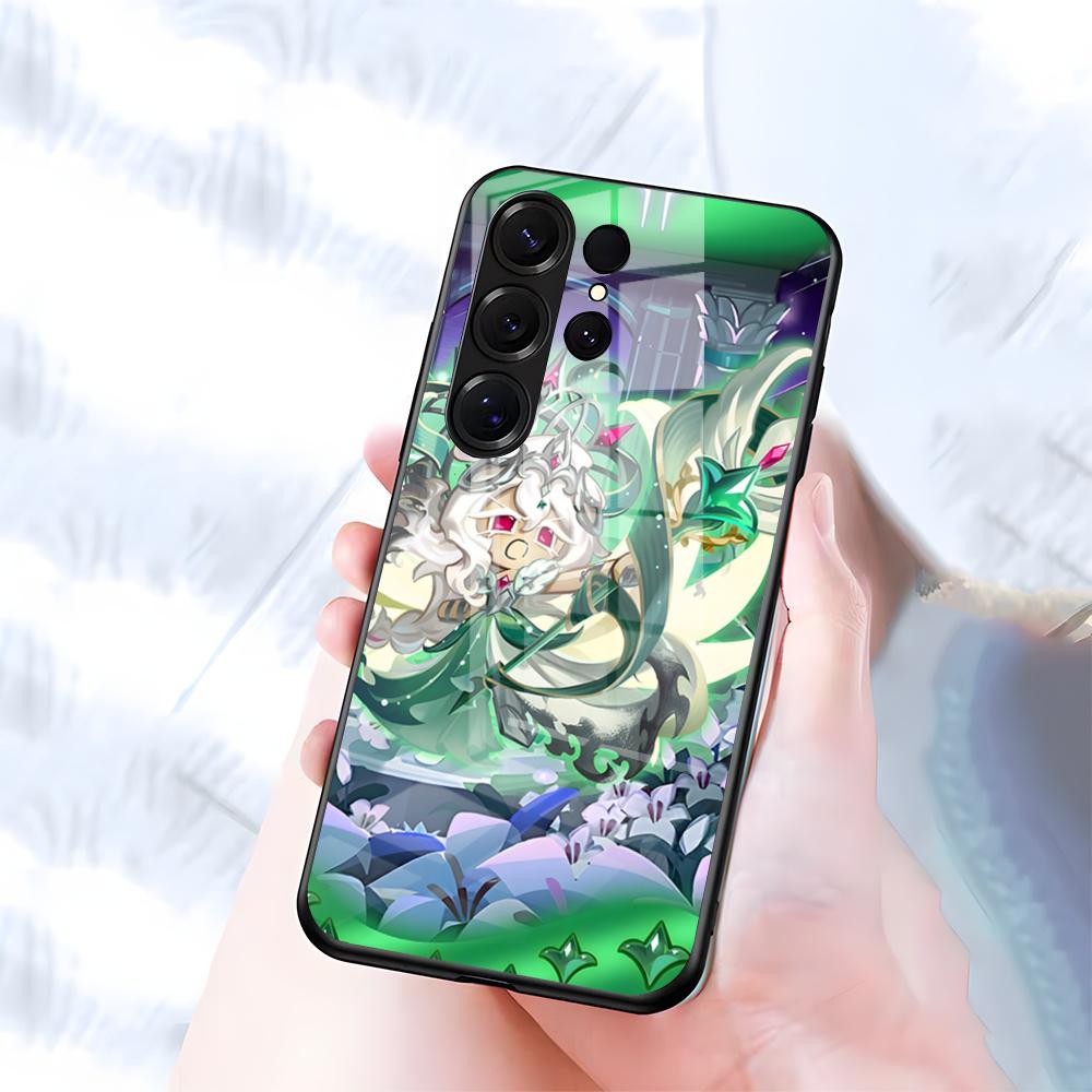 C-Cookie Run K-Kingdom Phone Case For Samsung S26 S25 S24 FE S23 S22 S21 Plus S20 Ultra Note20Ultra Black Glass Cover