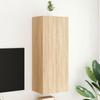 VidaXL Wall-mounted TV Cabinet Sonoma Oak 40.5x30x102 Cm Engineered Wood 836933