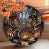 Rustic Metal Wall Basket Artificial Apples Farmhouse Kitchen Decor