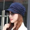 Dome Soft Brim Pleated Cloth Cap All-Matching Mom Style Peaked Hat Korean Styleb