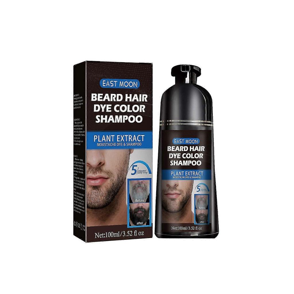 Beard Color Dye Shampoo Natural Men Mustache Dying Black Darkening