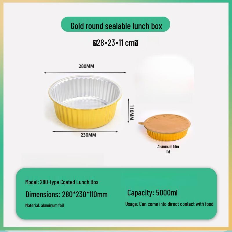 

Zhishi Thickened Round Aluminum Foil Food Container