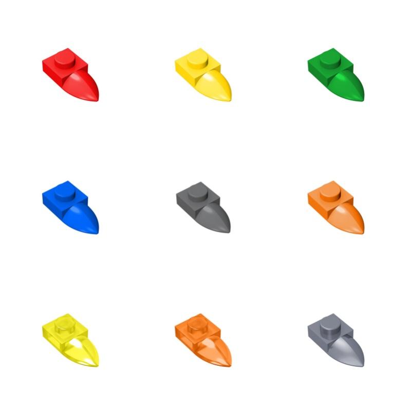 10PCS 49668 Unilateral Sharp Corner Building Block Moc Color Teeth Accessories Compatible with Brick Children Toy
