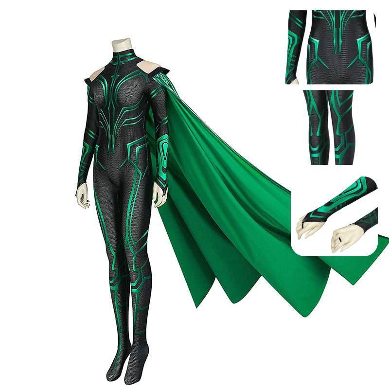 Thor3 Ragnarok Hela Adult Children's Bodysuit Cloak Halloween Costume Perfect For Role Play And Stage Performance