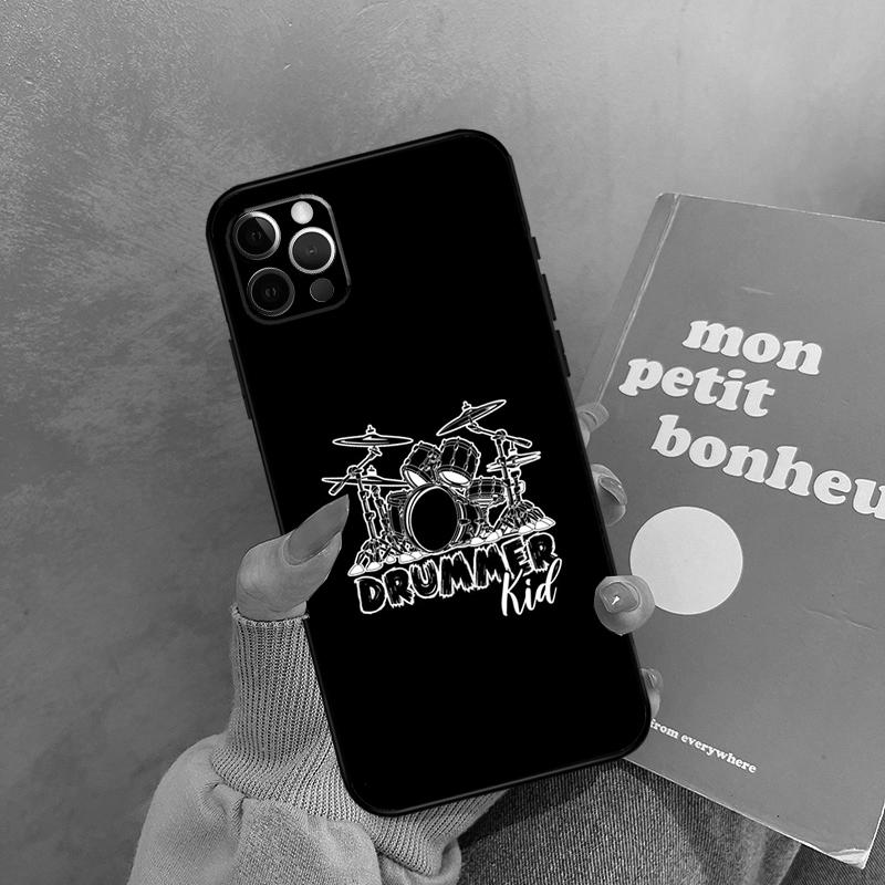 Drum Drumming Drummer Case For iPhone 17 Air 13 16 15 11 12 14 Pro Max 13 mini XR 15 16 Plus 16e Back Cover Shell