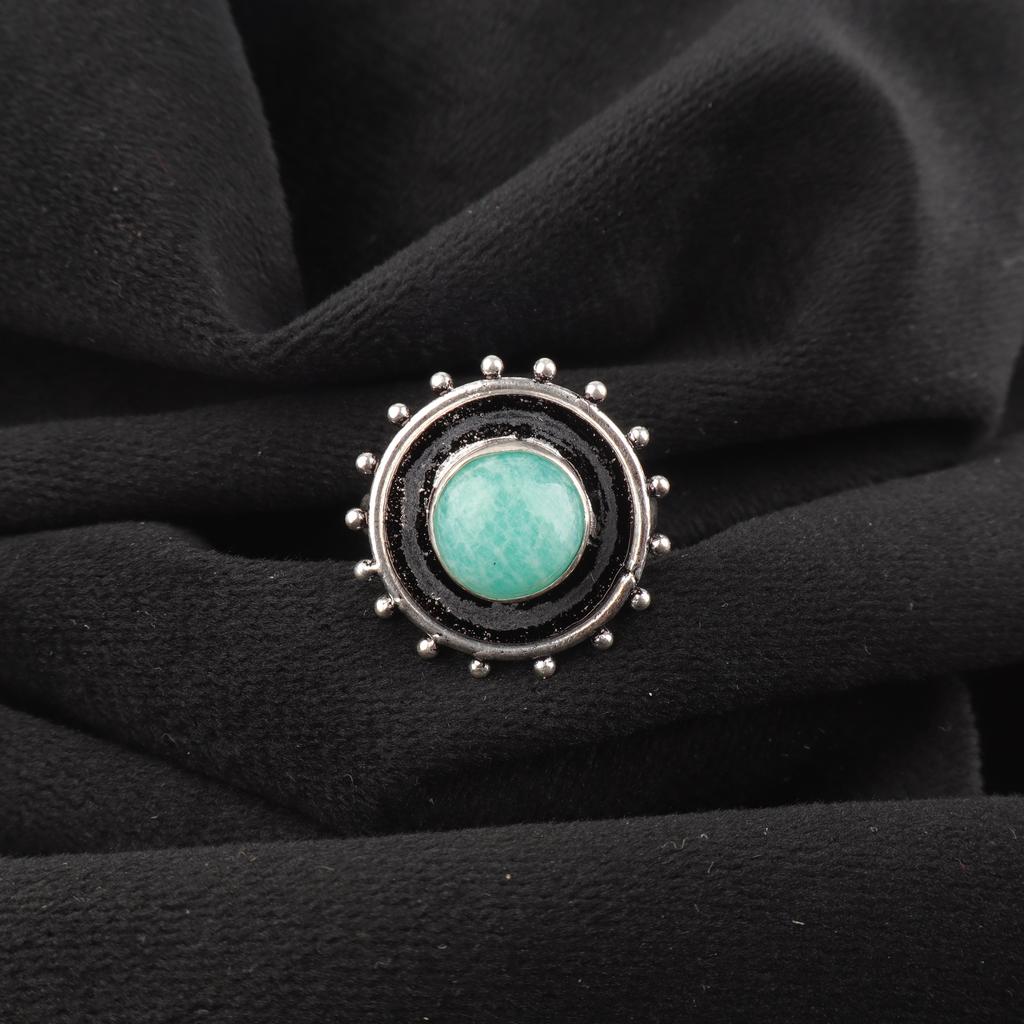 Amazonite Gemstone Jewelry, 925 Solid Sterling Silver Ring, Handmade Gorgeous Silver Ring. Handmade Amazonite Silver Ring For Gift