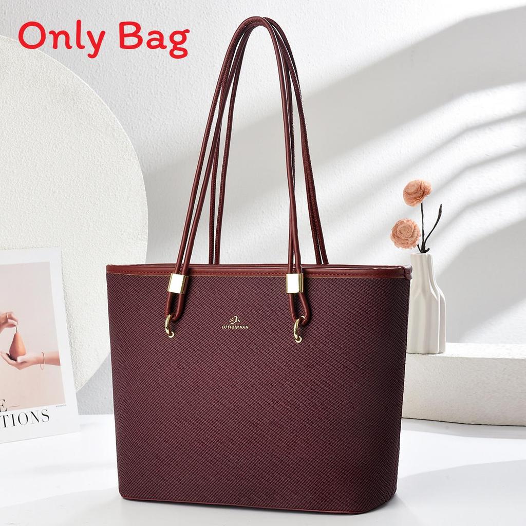 Tote Bag For Women Large Pu Handbag With Zipper Pockets For Daily Use