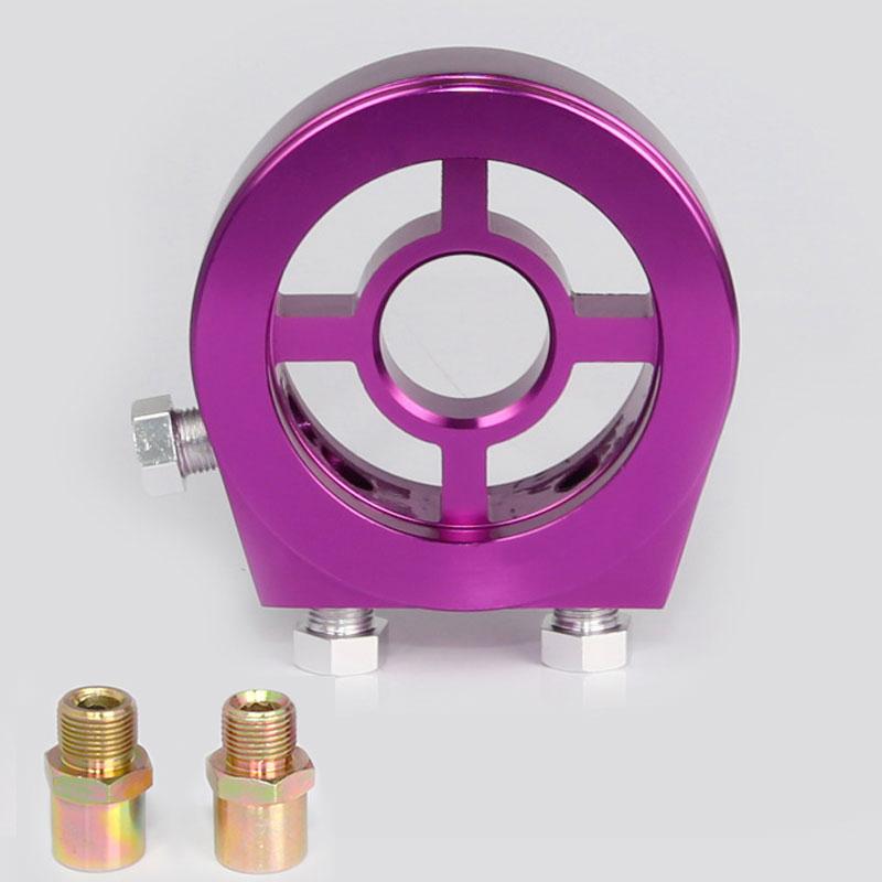 Universal Aluminum Oil Filter Sandwich Plate Adapter for Oil Pressure Temperature Gauge Kit Cooler Sensor Fit Car Auto Accessory