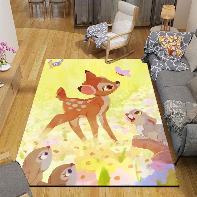 Bambi Home Sofa Decoration for Living Room & Bedroom, Non‑Slip Play Flannel Floor Mat for Game Room