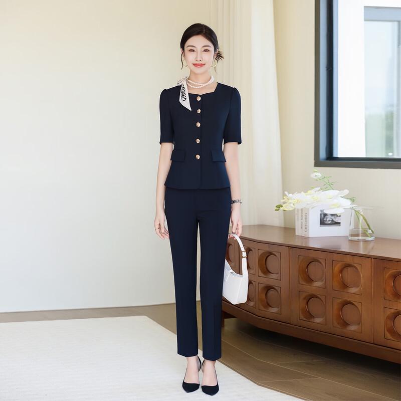 Toluoman Women's Summer Professional Two-Piece Suit