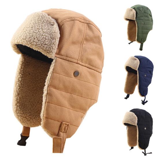 Bomber Hats Windproof Warm Keeping Thickened Cycling Skiing Ear Flap Snow Hats for Winter