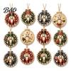 Christmas Tree Hanging Decor 12Pcs DIY Rhinestone Painting Ornament Kit, Faux Pearl Supplies for Adults Art Adults, Holiday Wreath Mantel Craft