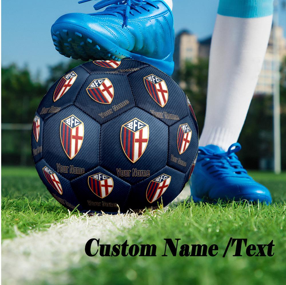 Size 5 Football Custom Name Text, Outdoor Training Soccer BallBologna FC