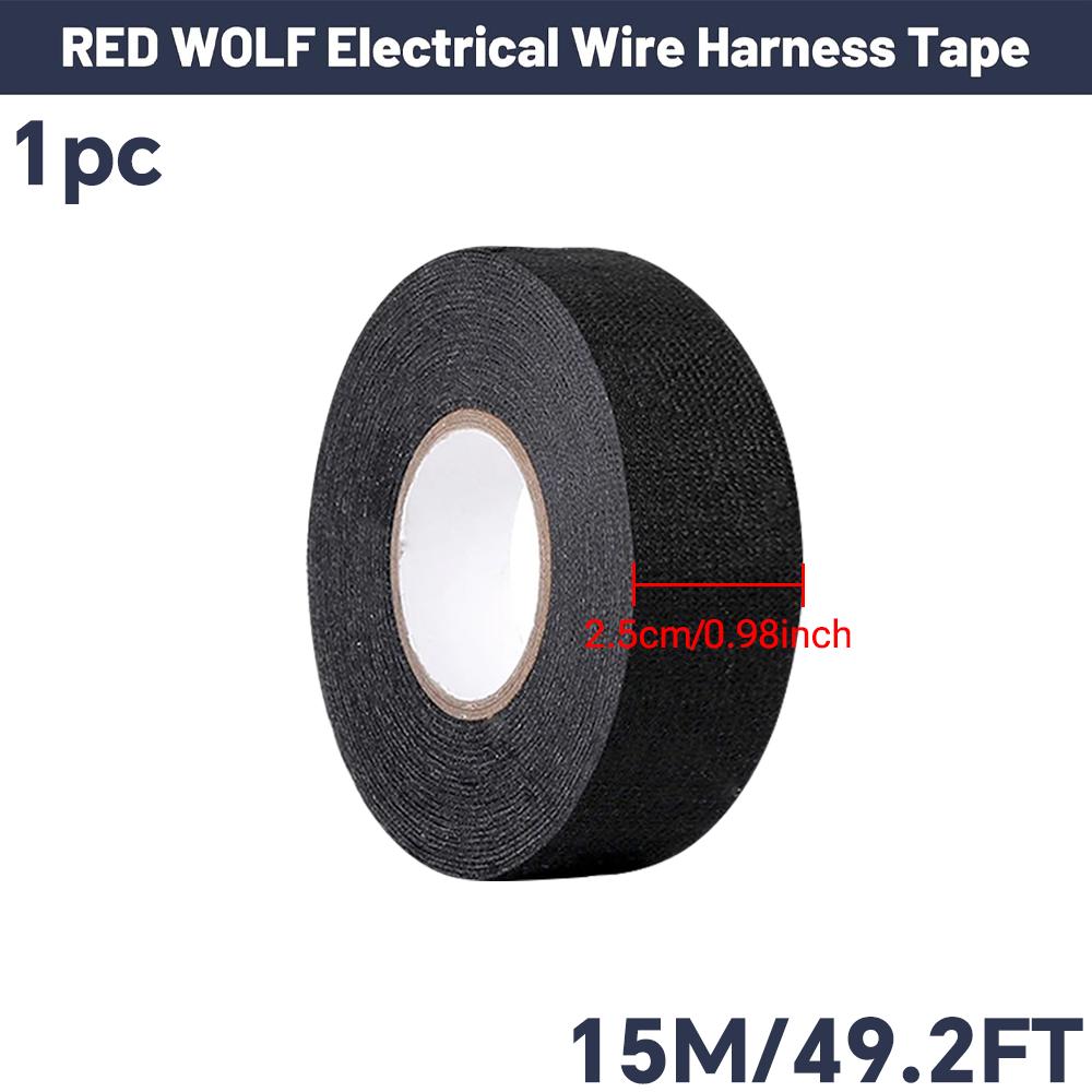 Elektrik Bandı Isıya Dayanıklı Kablo Demeti Yalıtımı Otomatik Kablolama Kumaş Bez Sarma Su Geçirmez Kablo Düzenleyici Yapışkan Bantlar