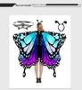 Rotating Butterfly Shawl: Halloween Belly Dance Gradient Wings Cloak