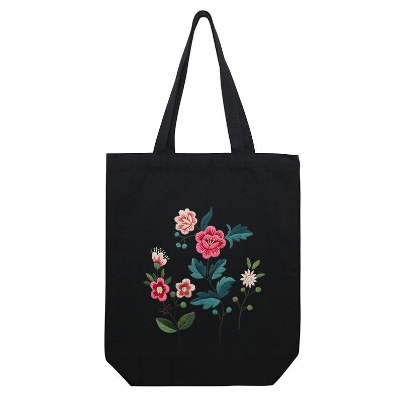 Handmade DIY Embroidery Canvas Tote Bag Kit - Creative Gift for Couples
