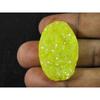 23X35X05MM Yellow Sugar Druzy Agate Oval Healing Loose Gemstone 29Cts. SK-4285