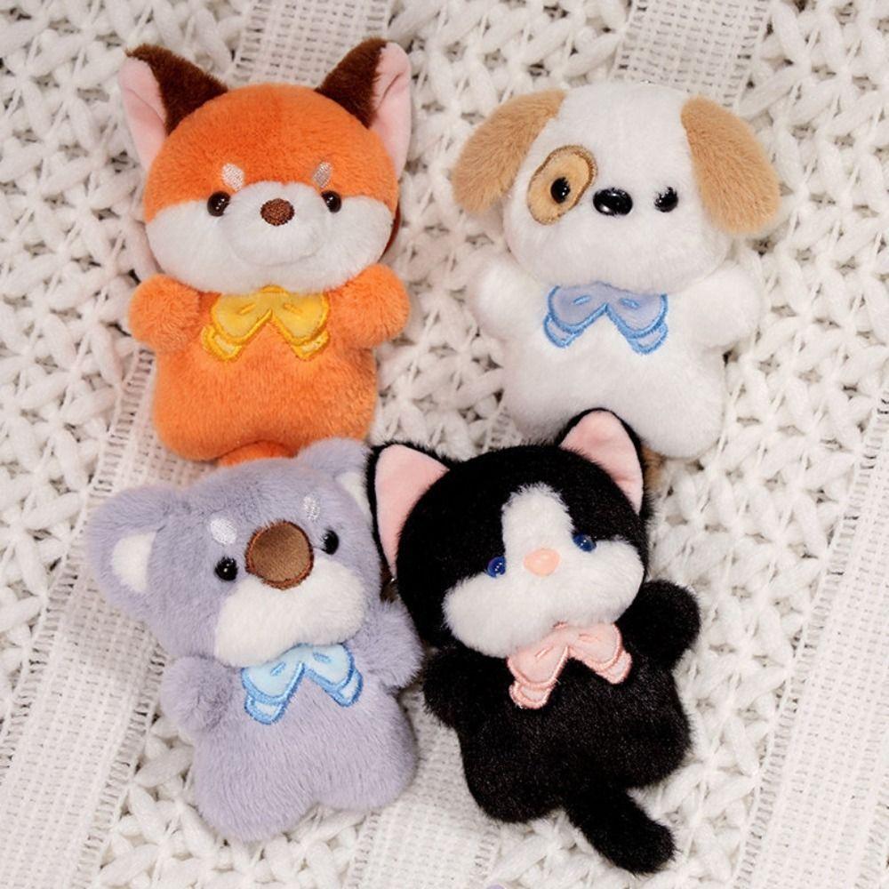 Fluffy Cartoon Animal Keychain Stuffed Cat Plush Keyring Plush Koala Bag Pendant Unisex