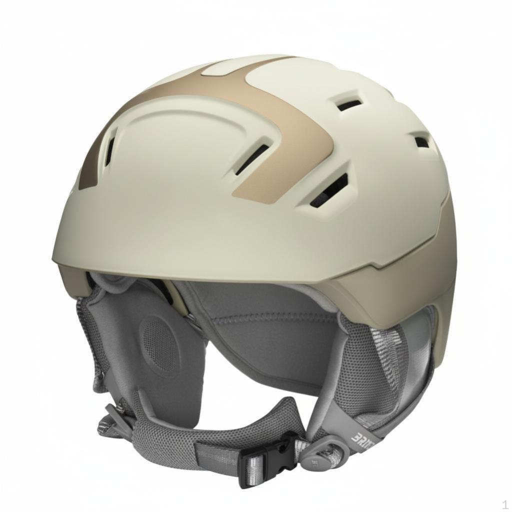 Ski Helmet, Breathable Warm Protective, Abs for Women L White