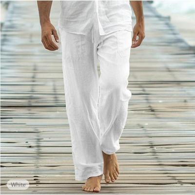 Nuovi Pantaloni Larghi Casual da Uomo per l'Autunno Pantaloni Casual Chiusura Frontale Coulisse Tasca Gamba Dritta Comodi Morbidi Moda da Spiaggia Pantaloni