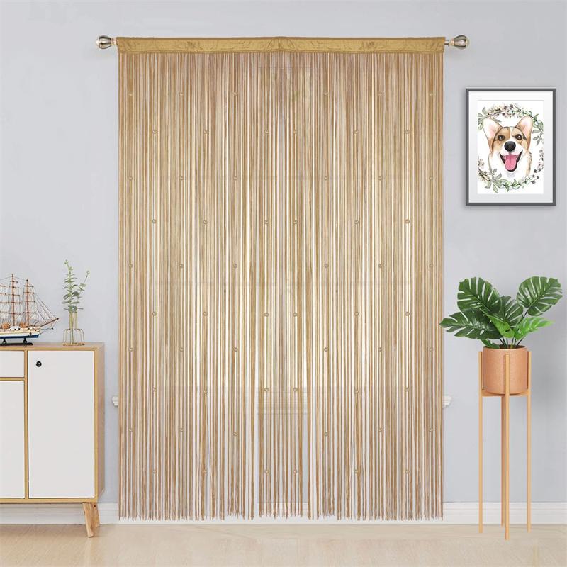 2pcs String Curtains Glitter Fringe Curtains for Window 39 X 79 Inch Door Divider Strip Tassel for Wedding Living Room Bathroom Coffee Shop
