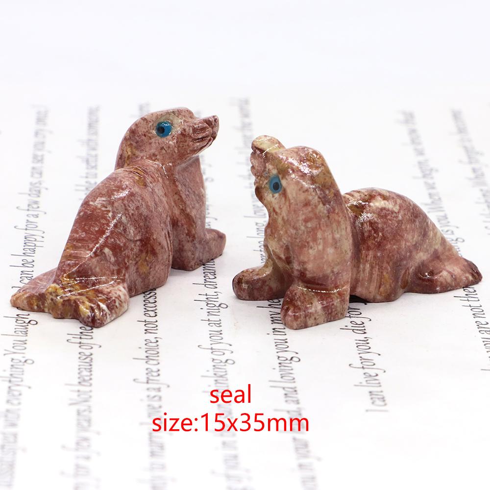 Mini Animals Frog Figurine Ornament Natural Shoushan Stone Carving Healing Crystal Fish Dinosaur Statue Room Desk Crafts Decor