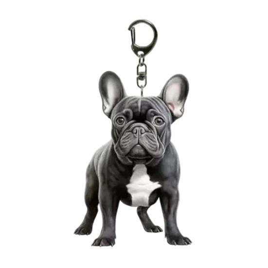 Acryl Schlüsselanhänger 2D Hundeform Feine Handwerkskunst Schlüsselring Dekorativ Rucksack Handtasche Telefon