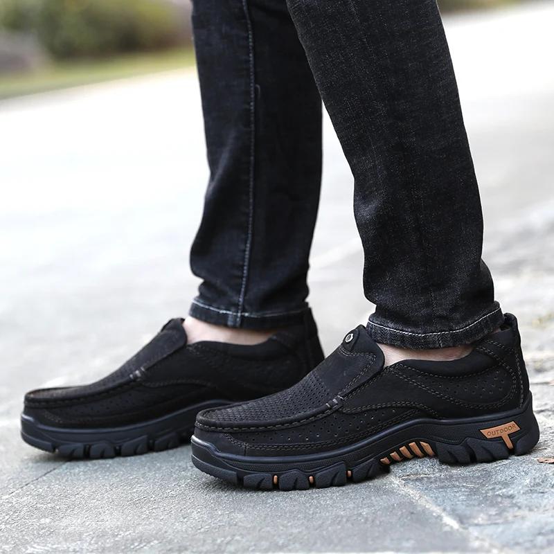 Модные мужские мокасины из натуральной кожи — фото 6