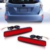 Adiil Red Lens Led Rear Bumper Reflector Tail Fog Light Compatible with 2012-2017 Toyota Prius V