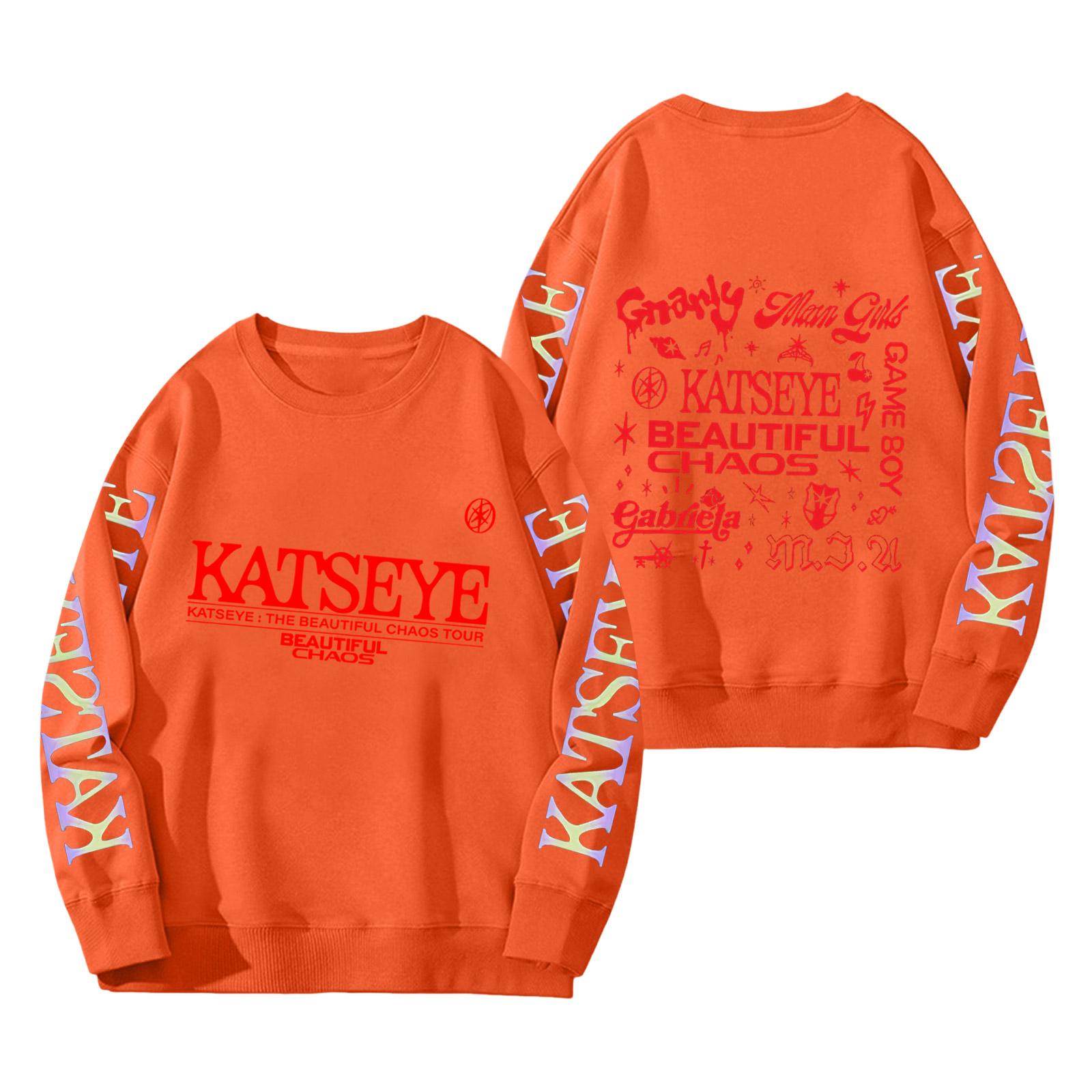 

Женский модный пуловер с длинным рукавом, принтом и круглым вырезом, свободного кроя XXXL шафрановый