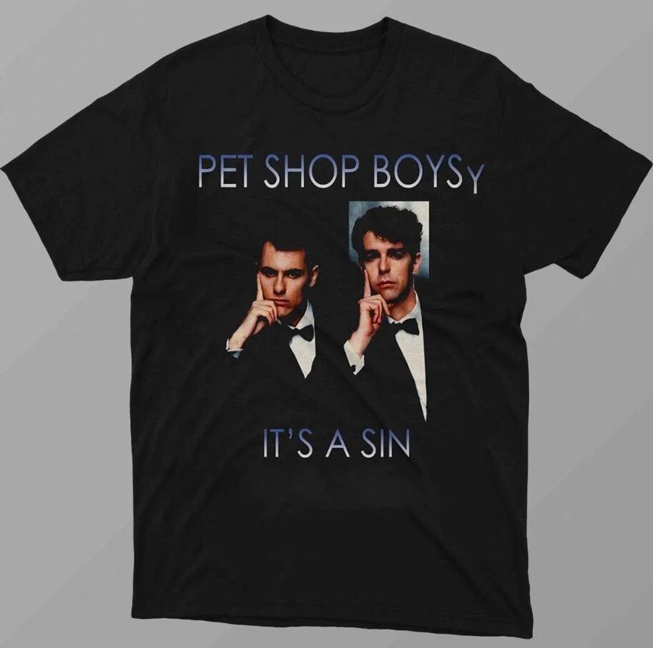 Men's and Women's T-shirts Pet Shop Boys Band It's A Sin Album Unisex T-Shirt All Size