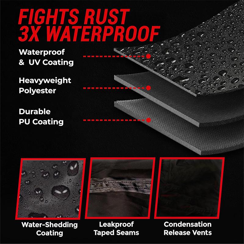 1pc Waterproof All-Season Motorcycle Cover UV Protective Dustproof Fabric for Outdoor/Indoor Use Fits Bikes in Garages