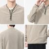 izzue Men's Casual Half-Zip Long Sleeve Pullover