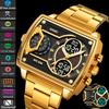 Skmei Mens Multiple Time Zone Sports Watches Fashion Digital Analog Display Waterproof Quartz Wristwatch Led Chrono Alarm Clock