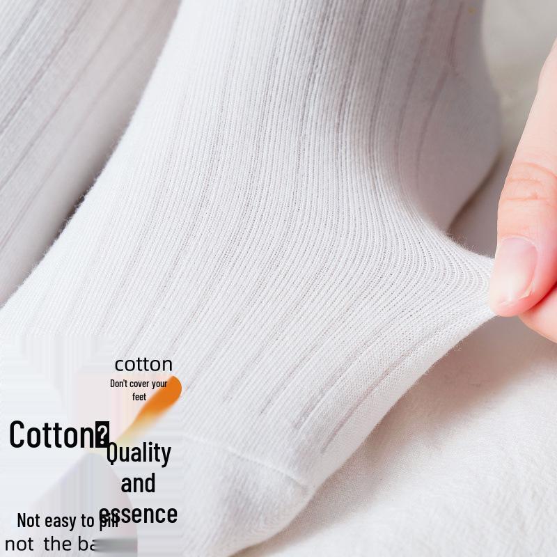 Women's Spring-Summer Low-Cut Japanese Style Short Ankle Socks - Cute, Trendy, Pure Cotton White Boat Socks