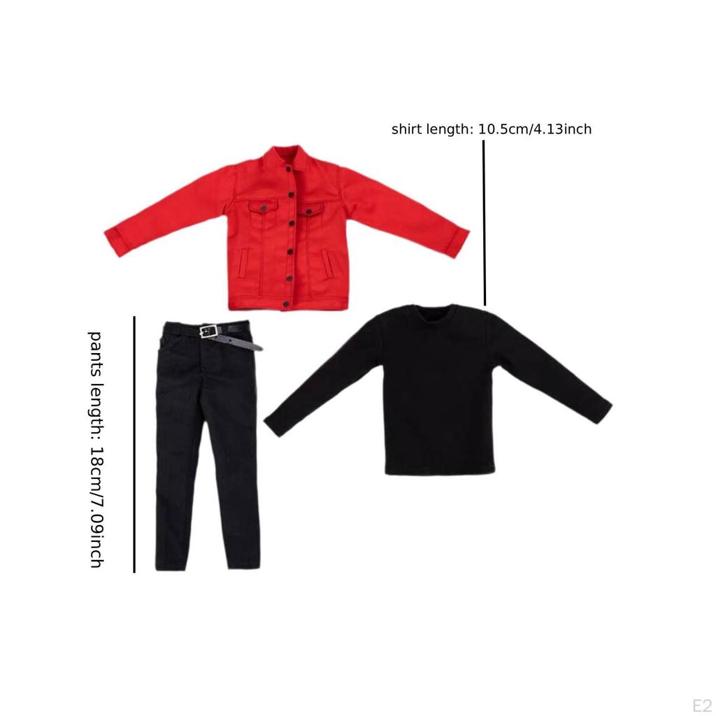 1/6 Action Figure Clothes Dress up Outfit Trendy Fashion Miniature Clothing Doll Costume Accessories